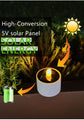 6 Pcs Solar Candles, Flickering Candle Lights, Christmas Halloween Festival Decorations, Outdoor Flameless Night Lights 400mah