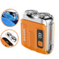 R-18 Mini Electric Smart Household Shaver Digital Display Dual Blade Rechargeable Shaver Powerful Beard Trimmer Tool