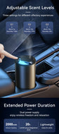 Aroma Oil Diffuser for Car Smell USB Charging Adjustable Settings Waterless Essential Oil Diffuser Room Fragrance Diffuser