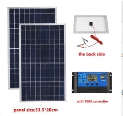 300W 12V Portable Solar Panel Kit Complete Polycrystalline USB Power Outdoor Rechargeable Solar Generator for Home Solar Cell