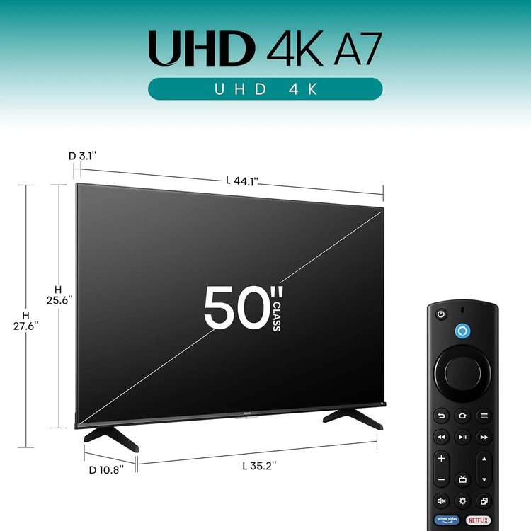 50" 4K UHD Smart TV with Alexa Voice Remote - ElectronAge