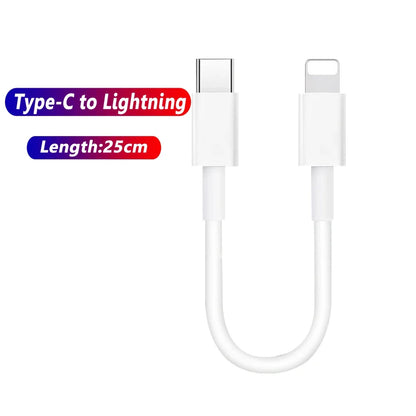 60W High Speed USB C Charging Cable 25CM Type C to Type C For Phone 15 Cellphone Tablet Extension