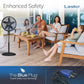 Adjustable Height Pedestal Fan with Remote, Timer, 3 Speeds for Bedroom and Living Room Cooling, 18-Inch Black