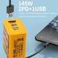 145W Fast Charger 3 Ports USB Type C Quick Mobile Phone Charger EU US UK Plug Charger Adapter For Xiaomi iPhone 16 Pro Samsung