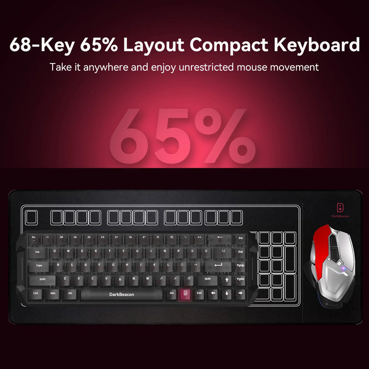 DarkBeacon Blade 68 RGB Silent Mechanical Gaming Keyboard - ElectronAge