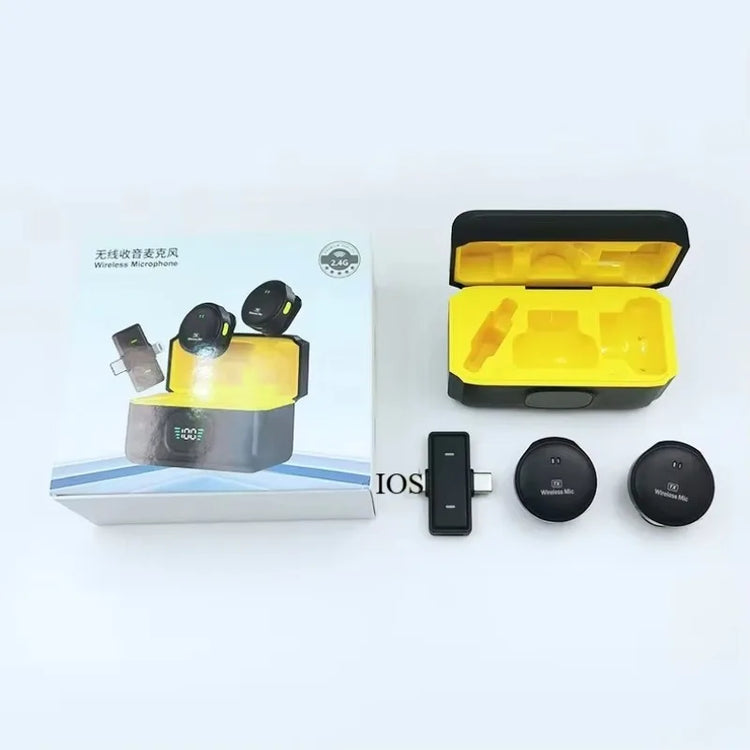 basix Wireless Lavalier Microphone with Charging Case for Live Interview - ElectronAge