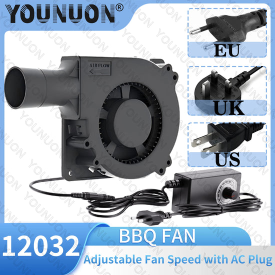 120mm BBQ Fan Adjustable Blower Fan For BBQ Heater Blower Air Blower Cooking Speed Controller Outdoor Portable Machine