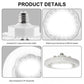 Smart Ceiling Fan with LED Light & Remote Control E27 Convertible Base for Living Room Home Decor Auto Speed Adjust