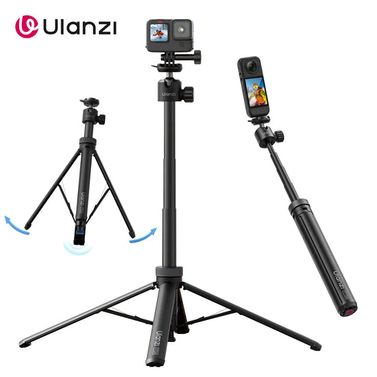 Ulanzi TT24 Selfie Stick 1.5M for Action Camera GoPro Hero 12 DJI Pocket 3  Compact Camera Cell Phone With Quick Release Plate
