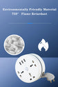 Round Universal Power Strip Portable Extension Cord Socket Plug USB Phone Charger With 3 USB Cable Smart Home EU US UK AU Plug