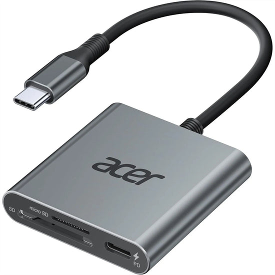 SD 4.0 Card Reader, UHS-II Micro SD Reader USB C, Dual Slot Type C Memory Card Adapter with 100W PD Port for iPhone MacBook