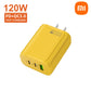 120w Fast Charging Dual Pd Ultra Quick Mobile Phone Charger Qc3.0 Usb Type C Chargers 3 Ports Wall Adapter Eu/us/uk Plug