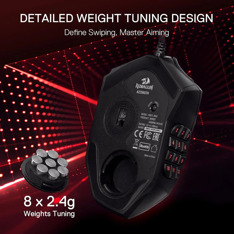 Redragon M921 MMO Gaming Mouse 12400 DPI - ElectronAge