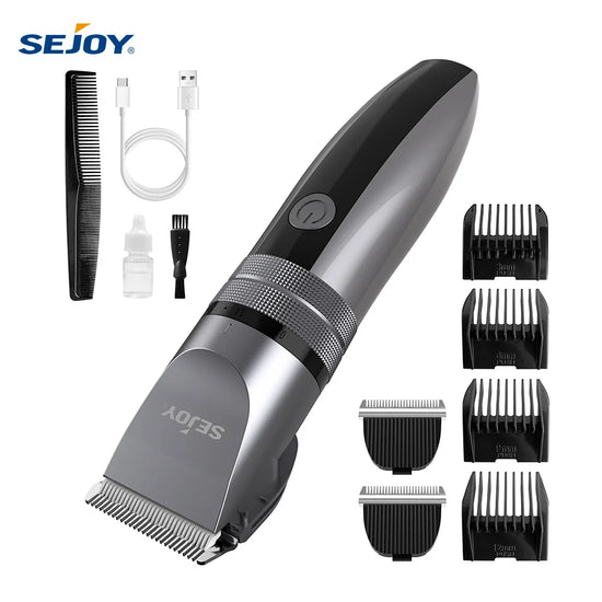 Sejoy Electric Hair Clippers Men Professional kit USB Rechargeable Men&