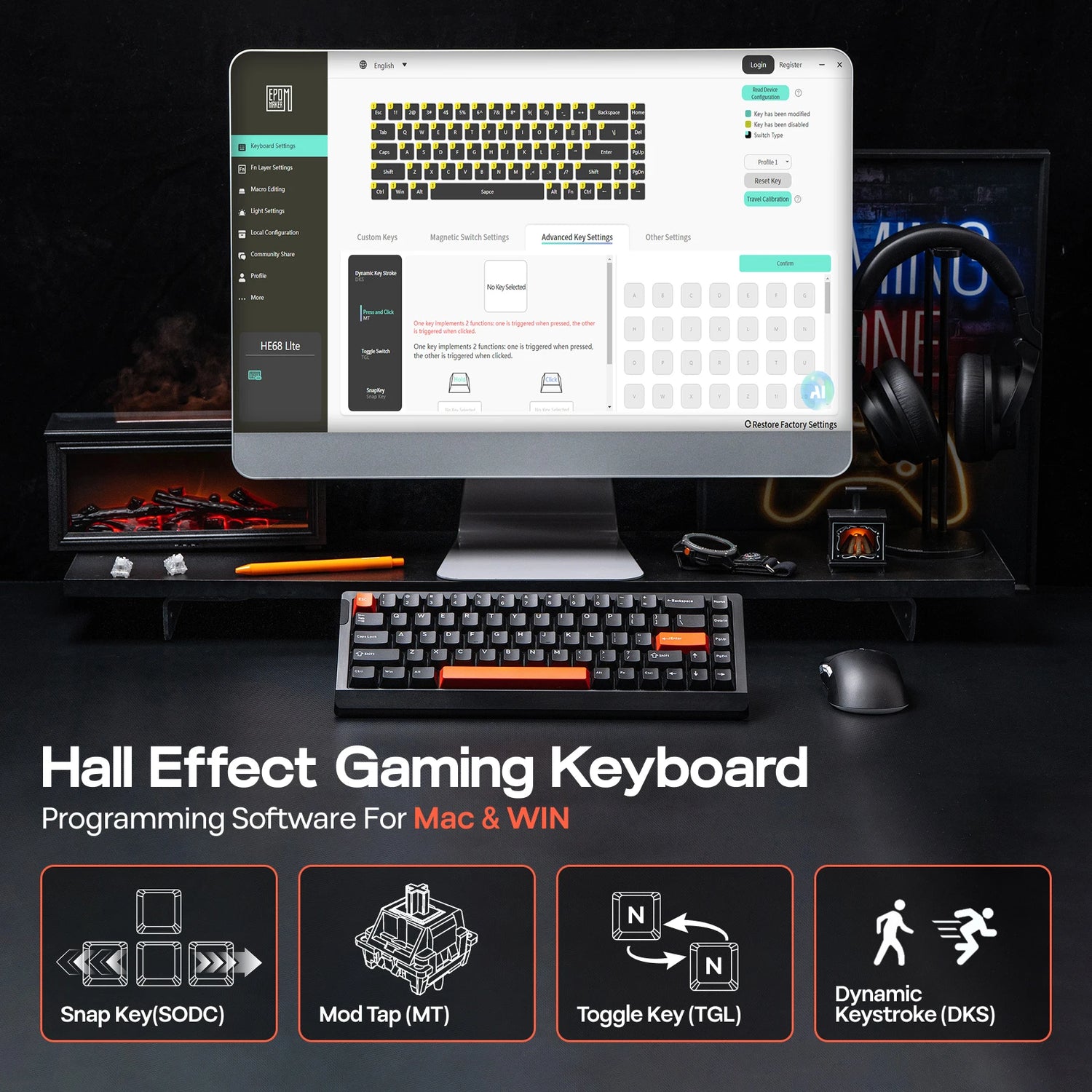 EPOMAKER HE68 Lite Keyboard - ElectronAge