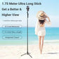 Roreta 1.7M wireless convenient remote control selfie tripod foldable stand with light smartphone stand for iPhone xiaomi