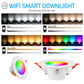 APWIKOGER 1-16PCS 10W Smart LED Downlight Bluetooth Ceiling Lamp