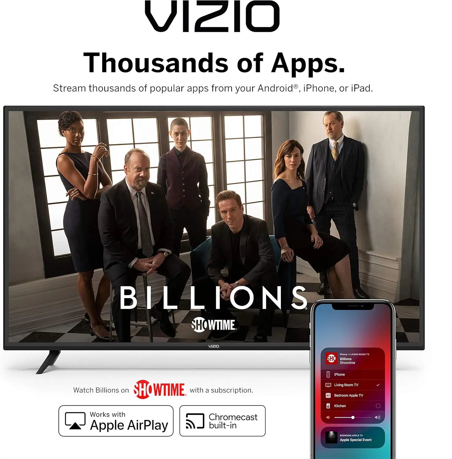 65 Inch 4K Smart TV with AirPlay & Chromecast - ElectronAge