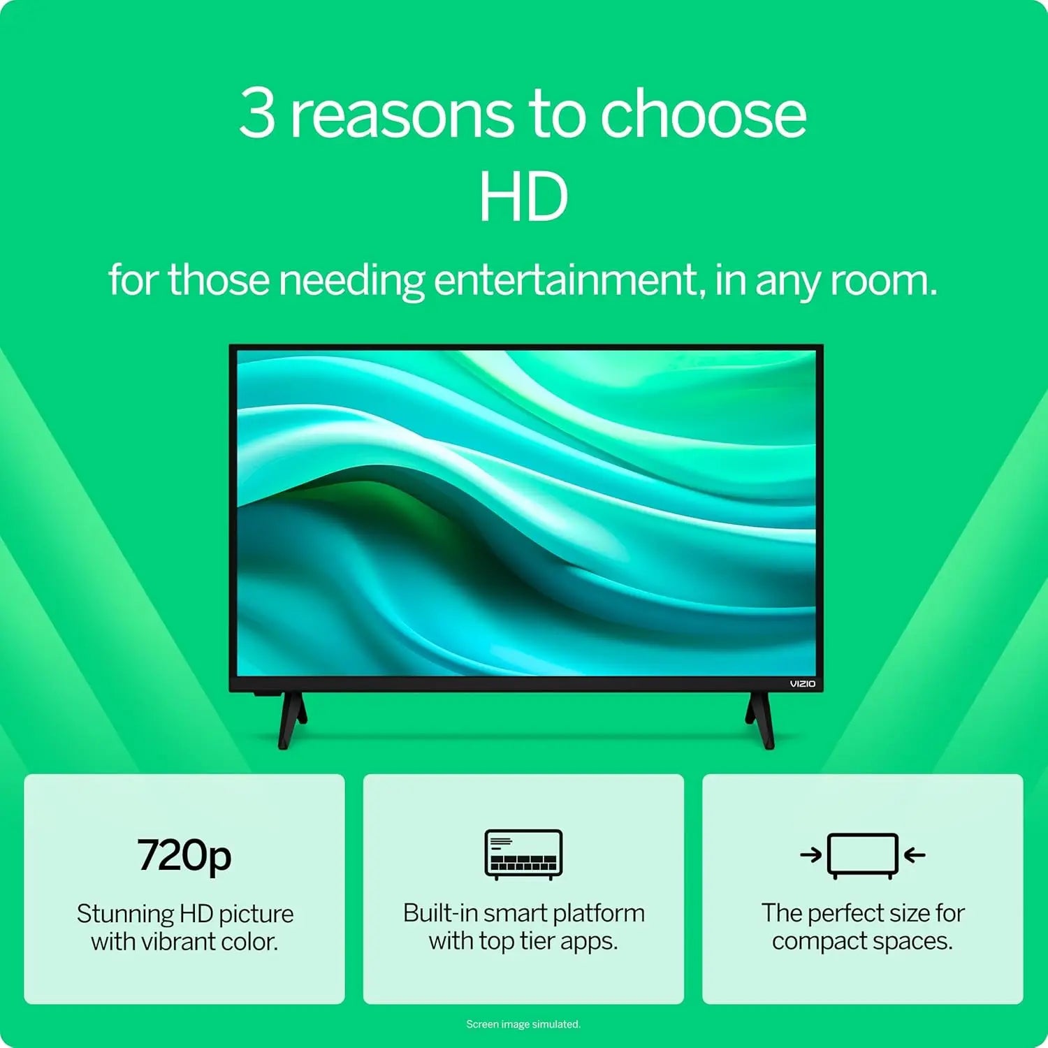 32-Inch HD 720p Smart LED TV with WiFi, Renewed for Quality - ElectronAge