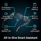AI Smart Video Glasses with Camera and Photo Capabilities, featuring an 8MP camera, 1080P HD video recording, 4K resolution,