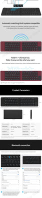 BOW Folding Smart Touch Bluetooth Keyboard for HUAWEI Mate XT/Mate X6/Mate 70 Series DESIGN FOR HUAWEI Tablet/Laptop