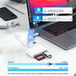 SD Card Reader for iPhone iPad USB C Lightning Dual Port Adapter, Memory Card Reader for Camera, Support SD Micro SD, No App