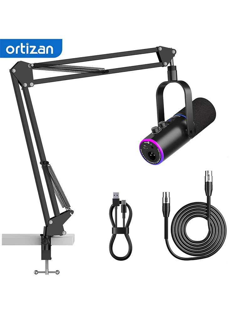 XLR/USB Gaming Microphone Kit: Dynamic PC Mic - ElectronAge