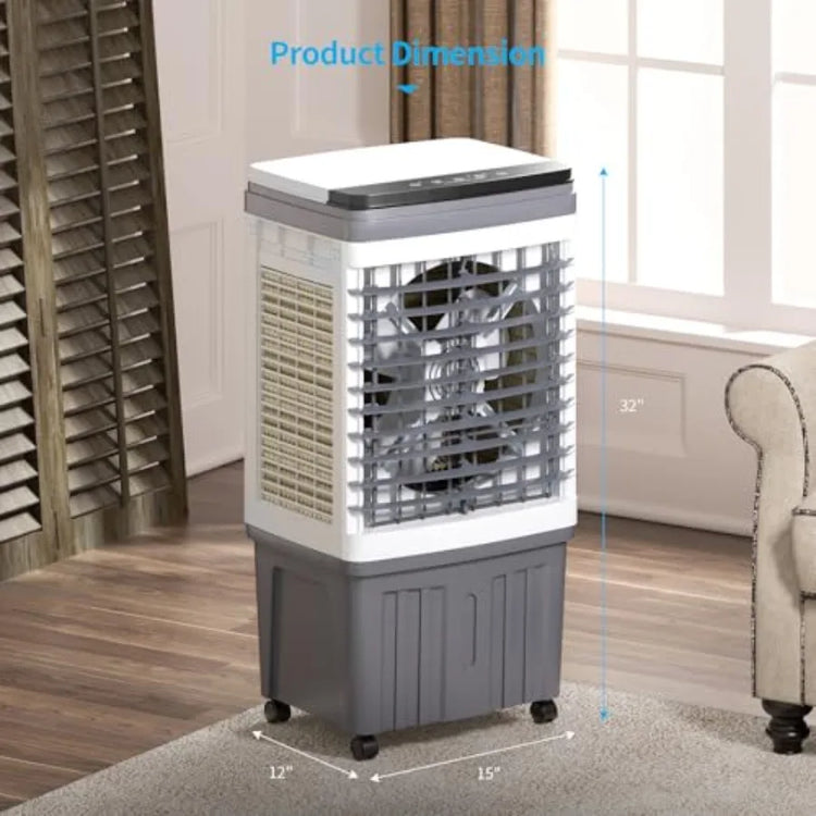 110V Evaporative Air Cooler with 6.6 Gal Water Tank - ElectronAge
