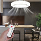 Smart Ceiling Fan with LED Light & Remote Control E27 Convertible Base for Living Room Home Decor Auto Speed Adjust