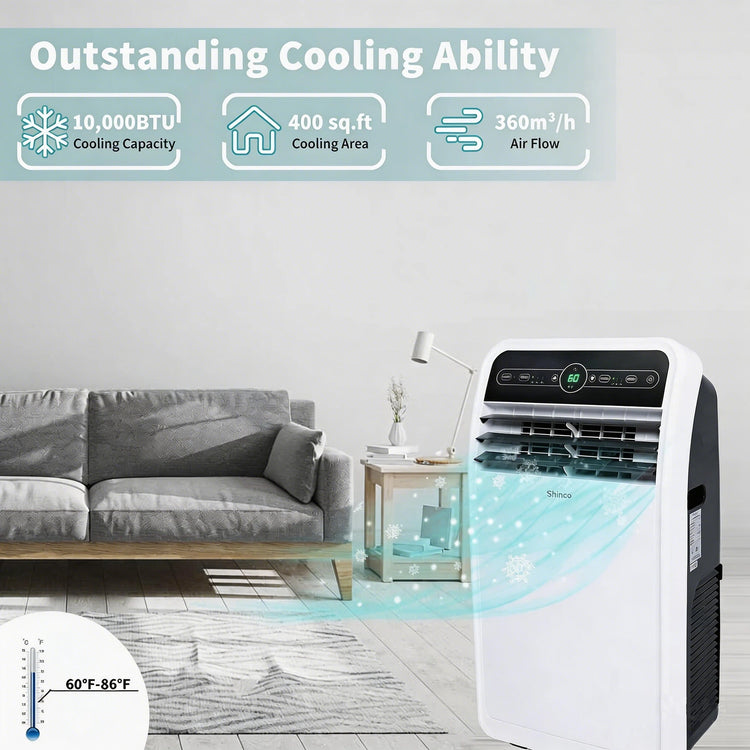 Shinco 10,000 BTU Portable Air Conditioner - ElectronAge
