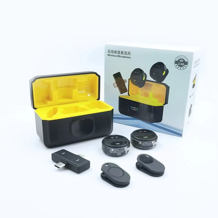 basix Wireless Lavalier Microphone with Charging Case for Live Interview - ElectronAge