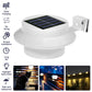 Solar Fence Lights Outdoor Solar Powered Lamps Waterproof LED Gutter Lights for Yard Garden Pathway Lighting Scene Night View