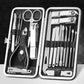 19-Piece Home Nail Clipper Set Large Dead Skin Pliers Diagonal Small Eyebrow Clipper with Leather Sleeve for Personal Grooming
