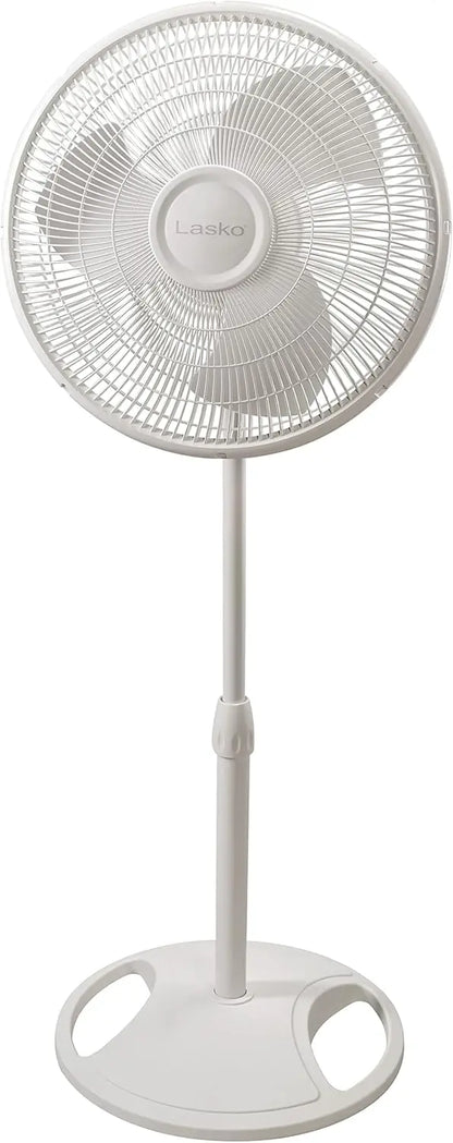 16-Inch Oscillating Stand Fan with Adjustable Height, 3 Speeds for Quiet Cooling in Any Room