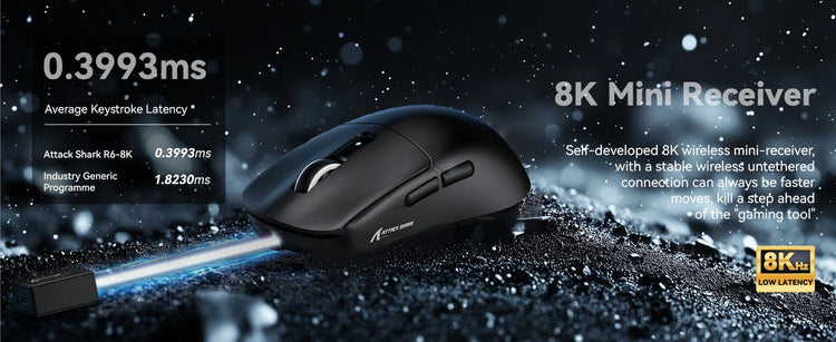 Attack Shark R6 Lightweight Wireless Gaming Mouse - ElectronAge