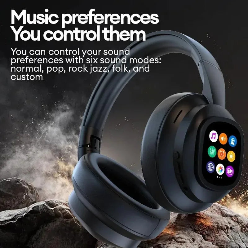 AI LCD Touch Screen Shock Bass Headsets - ElectronAge