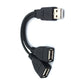 1 Male to 2 Female Extension Cord  USB 2.0 Splitter Y Cable Power Adapter Converter for PC Car Data Transmission Charging