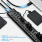 RSHTECH USB3.0 Hub Aluminum 10/13/16 Port Expander USB Powered Data Hub Splitter Individual On/Off Switches for Laptop Macbook