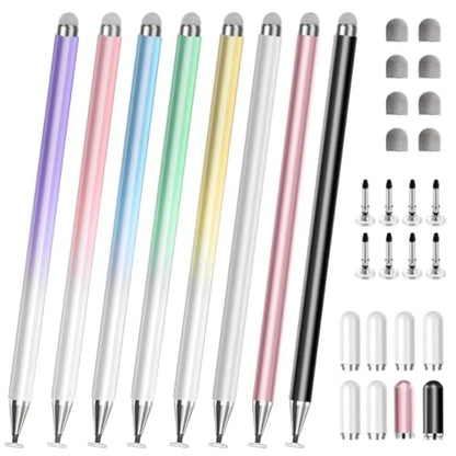 Stylus Pen for Touchscreen 2 in 1 Stylists Pens Compatible with All Touch Screens Devices Tablets iPhone iPad Android Computer