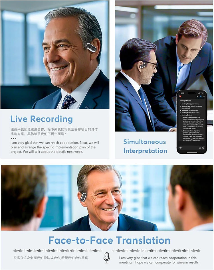 UYUXIO Real Time Translator Headphones - ElectronAge