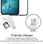 4 in 1 SD Card Reader for iPhone iPad Android Mac Computer Camera, Portable Memory Card Adapter with Charging Port