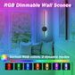 2P Rechargeable LED Wall Lamp 4400mah RGB 50CM Removable Wall Sconce Bedroom Bedside Living Room Décor Fixture Magnetism Chassis