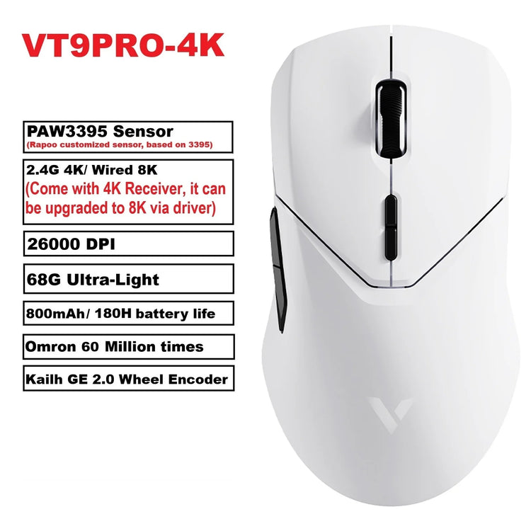 Rapoo VT9PRO PAW3398 Wireless Gaming Mouse - ElectronAge
