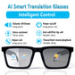 AI Translation Smart Glasses, photochromic lenses, support 160+ languages real-time translation, fashionable audio glasses.