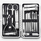19-Piece Home Nail Clipper Set Large Dead Skin Pliers Diagonal Small Eyebrow Clipper with Leather Sleeve for Personal Grooming