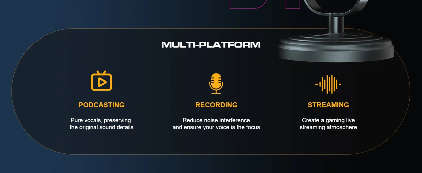 ORTIZAN Podcast Dynamic Microphone, XLR/USB Recording PC - ElectronAge