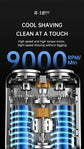 R-18 Mini Electric Smart Household Shaver Digital Display Dual Blade Rechargeable Shaver Powerful Beard Trimmer Tool