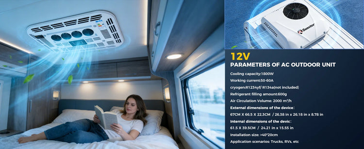 RV Rooftop Parking Air Conditioner 12V/24V DC - ElectronAge