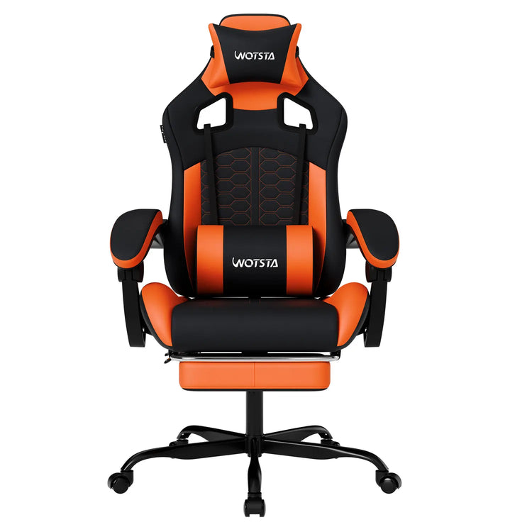 WOTSTA Metal Gaming Chair with Footrest - ElectronAge