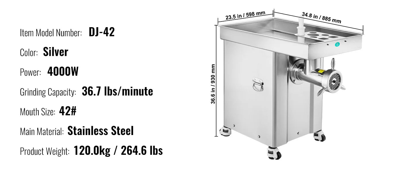 SucceBuy Meat Grinder 22 Lbs/Min - ElectronAge